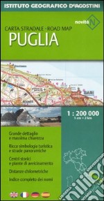 Puglia 1:200 000. Ediz. multilingue libro