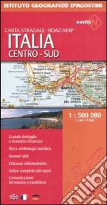 Italia centro-sud 1:500 000. Ediz. multilingue libro