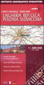 Ungheria, Repubblica Ceca, Polonia, Slovacchia 1:800.000 libro