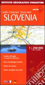 Slovenia. Carta stradale 1:250.000 libro