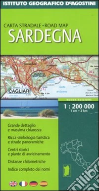 Sardegna 1:200.000. Ediz. multilingue