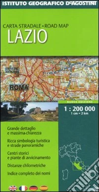 Lazio 1:200 000. Ediz. multilingue