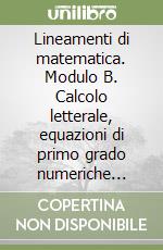 Lineamenti di matematica. Modulo B. Calcolo letterale, equazioni di primo grado numeriche intere. Rotte sulla matematica. Con CD-ROM. Per le Scuole superiori (1) libro