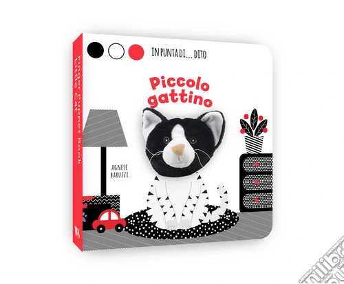 Piccolo gattino (bianco, rosso, nero). In punta di dito. Ediz. a colori