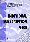 Advances in transportation studies. An international journal. Individual subscription 2005 libro