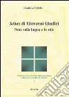 Salutz di Giovanni Giudici. Note sulla lingua e lo stile libro di Colella Gianluca