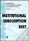 Advances in transportation studies. An international journal. Institutional subscription 2007 libro