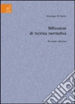 Riflessioni di tecnica normativa libro