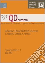 Defensive online portfolio selection libro