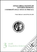 Annali della Facoltà di lettere e filosofia dell'Università degli Studi di Perugia. 2ª sezione di studi storico-antropologici (2004-2005). Vol. 42 libro