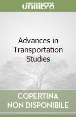 Advances in Transportation Studies libro