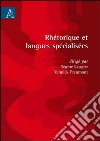 Rhétorique et langues spécialisées libro