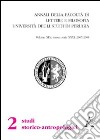 Annali della Facoltà di lettere e filosofia dell'Università degli Studi di Perugia. 2ª sezione di studi storico-antropologici (2007-2008). Nuova sierie. Vol. 31 libro