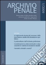 Archivio penale (2009) libro