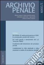 Archivio penale (2009). Vol. 2 libro