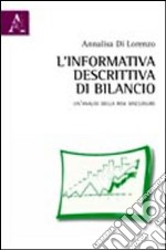 L'informativa descrittiva di bilancio. Un'analisi della Risk Disclosure libro