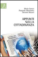 Appunti sulla cittadinanza libro