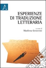 Esperienze di traduzione letteraria. Vol. 1 libro