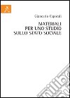 Materiali per uno studio sullo stato sociale libro di Caporali Giancarlo