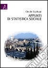 Appunti di statistica sociale libro