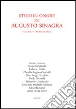 Studi in onore di Augusto Sinagra. Vol. 5: Miscellanea libro