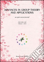 Advances in group theory and applications (2016). Vol. 1 libro