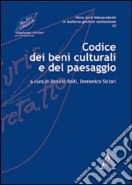 Codice dei beni culturali e del paesaggio libro