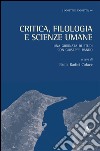 Critica, filologia e scienze umane. Una giornata di studi con Giuseppe Rando libro di Radici Colace Paola