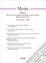 Metis. Ricerche di sociologia, psicologia e antropologia della comunicazione (2020). Vol. 27 libro