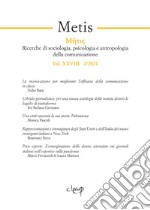 Metis. Ricerche di sociologia, psicologia e antropologia della comunicazione (2021). Vol. 28/2 libro