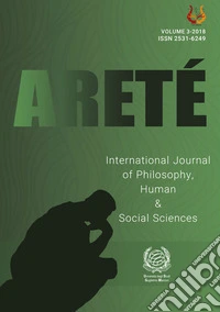 Areté. International journal of philosophy, human & social sciences (2018). Nuova ediz.. Vol. 3 libro