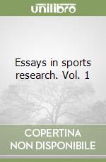 Essays in sports research. Vol. 1 libro