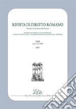 Rivista di diritto romano. Nuova serie (2023). Vol. 23 libro