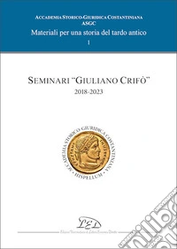 Seminari «Giuliano Crifò» 2018-2023 libro