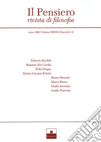 Il pensiero. Rivista di filosofia (1993). Vol. 33/1-2 libro