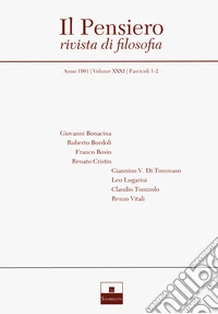 Il pensiero. Rivista di filosofia (1991). Vol. 31/1-2 libro