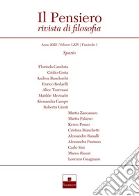 Il pensiero. Rivista di filosofia (2025). Vol. 64: Spazio libro