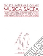 Rivista internazionale di musica sacra (2019). Vol. 1-2 libro