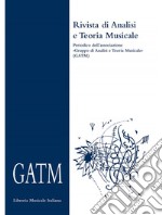 GATM. Rivista di analisi e teoria musicale (2019). Vol. 1 libro