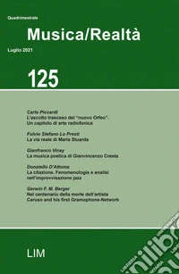 Musica/realtà (2021). Vol. 125 libro