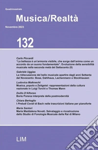 Musica/realtà (2023). Vol. 132 libro