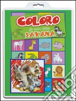 Coloro gli amici della savana. Baby color. Ediz. a colori libro