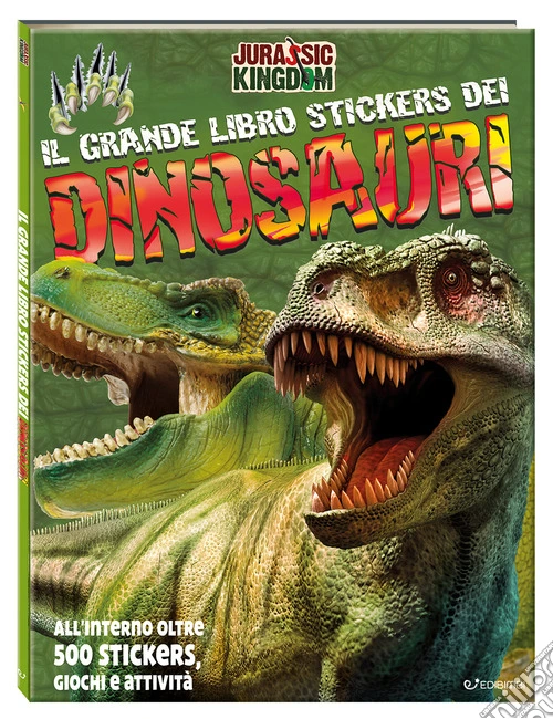 Il grande libro stickers dei dinosauri. Jurassic Kingdom. Con adesivi. Ediz. a colori