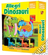 Allegri dinosauri. Ediz. a colori. Con 4 dinosauri. Con scenario libro