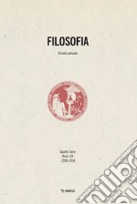 Filosofia. Rivista annuale (2008-2014) libro