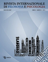 Rivista internazionale di filosofia e psicologia (2015). Vol. 3 libro