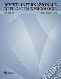 Rivista internazionale di filosofia e psicologia (2016). Vol. 1 libro