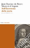 Sull'incertezza della storia libro