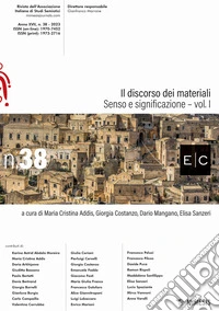 E/C. Rivista dell'associazione italiana di studi semiotici (2023). Vol. 38 libro