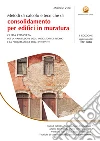 Metodi di calcolo e tecniche di consolidamento per edifici in muratura libro di Vinci Michele